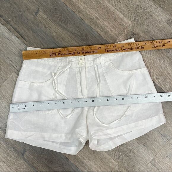 Basix of America Linen Blend Chino Shorts White Small - Picture 11 of 11